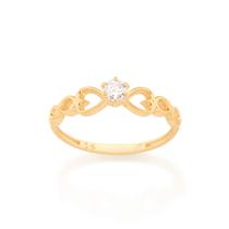 Anel solitário amor eterno BRANCO 512889 Rommanel Anel solitário amor eterno BRANCO 512889 Rommanel