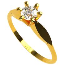 Anel solitario canoa diamante ouro 18k Anel solitario canoa diamante ouro 18k