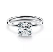 Anel solitario carre moissanite8mm 2.5ct joia de prata luxo möverich tamanho:21 Anel solitario carre moissanite8mm 2.5ct joia de prata luxo möverich tamanho:21