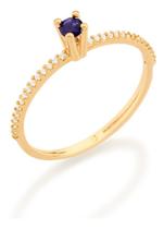 Anel Solitário Com Zircônias Formatura Rommanel 512902