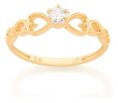 Anel Solitário Composto Por 1 Zircônia De 512889