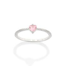 Anel Solitário Coração Prata 925 E Zircônia Rommanel 810314 Tamanho:16Cor:ROSA COM BRANCO Anel Solitário Coração Prata 925 E Zircônia Rommanel 810314 Tamanho:16Cor:ROSA COM BRANCO