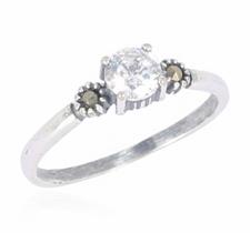 Anel solitário de Prata 925