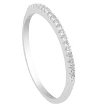 Anel Solitário De Prata 925 Cravejado Zircônia Transparente