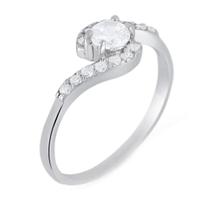 Anel Solitário de Prata Eternity