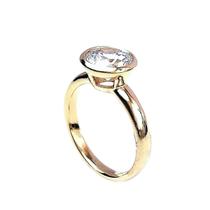 Anel Solitário De Zirconia Banho De Ouro 18k 1421