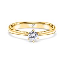 Anel Solitário em ouro 18k Adamas e diamante 0,20ct