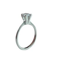 Anel Solitário em Prata 925 com Zircônia de 4mm - Justino Ribas