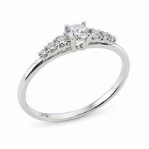 Anel Solitário em Prata 925 com Zircônia - Design Exclusivo Anel Solitário em Prata 925 com Zircônia - Design Exclusivo