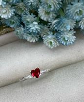 Anel solitário em prata 925 pedra de zirconia