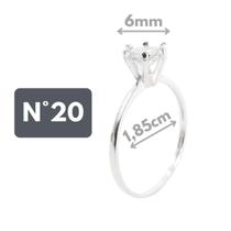 Anel Solitário feminino Grosso com Pedra Zircônia Prata 925 Anel Solitário feminino Grosso com Pedra Zircônia Prata 925