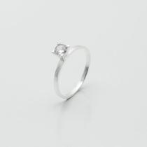 Anel Solitário Fio Quadrado Prata 925 TAMANHO:18