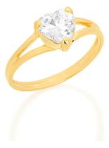 Anel Solitário Formado Por Zircônia Faceta 510901 Anel Solitário Formado Por Zircônia Faceta 510901