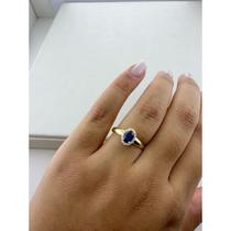 Anel Solitário Formatura Oval Cravejado em Ouro 18K 750