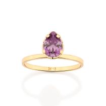 Anel Solitário Gota Zircônia Banhado a Ouro Rommanel 513612 Tamanho:14Cor:ROXO Anel Solitário Gota Zircônia Banhado a Ouro Rommanel 513612 Tamanho:14Cor:ROXO