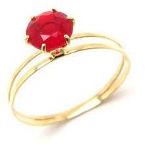 Anel Solitário Ouro 18 K Peso 1.00 Gr Zircônia 5mm Maciço Todas Cores de Pedras Anel Solitário Ouro 18 K Peso 1.00 Gr Zircônia 5mm Maciço Todas Cores de Pedras