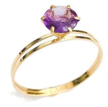 Anel Solitário Ouro 18 Kilates Peso 1.00 Grama Zircônia 5mm Maciço Todas Cores - Anel Ouro 18 Kilates