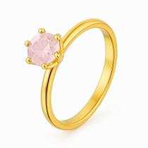 Anel Solitário Ouro 18k 2mm Pedra Zircônia Rose Casal Noivados Luxo Anel Solitário Ouro 18k 2mm Pedra Zircônia Rose Casal Noivados Luxo