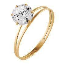 Anel Solitário Ouro 6mm 18k 750 Anel Solitário Ouro 6mm 18k 750