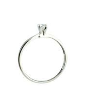 Anel Solitário Ouro Branco 18k - 1.10