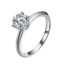 Anel Solitário Prata 2mm Pedra Branca Zirconia Luxo Casal Relacionamento Compromisso