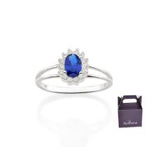 Anel Solitário Prata 925 com Zircônias Rommanel 810286 Anel Solitário Prata 925 com Zircônias Rommanel 810286