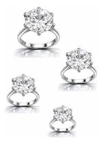 Anel Solitário Prata 925 Virgínia Zircônia 10mm Feminino Prateado Tamanho:20 Anel Solitário Prata 925 Virgínia Zircônia 10mm Feminino Prateado Tamanho:20