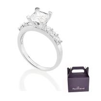 Anel Solitário Prata Maciça 925 com Zircônia Rommanel 810331 Anel Solitário Prata Maciça 925 com Zircônia Rommanel 810331