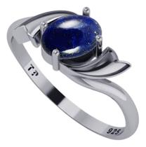 Anel Solitário Wings Lápis-lazúli Prata 925 - Tudo Prata Anel Solitário Wings Lápis-lazúli Prata 925 - Tudo Prata