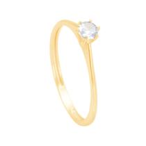 Anel Solitário Zircônia em Ouro 18K - AU13740