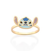 Anel stitch banhado a ouro COLORIDO 513493 Rommanel