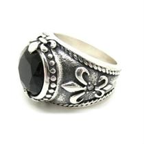 Anel Templário Ônix Flor De Lis Prata De Lei 20173 On Anel Templário Ônix Flor De Lis Prata De Lei 20173 On