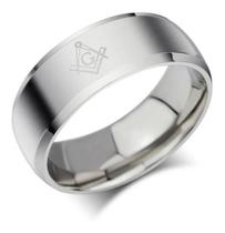 Anel Titânio Maçom Maçônico Maçonaria 8mm