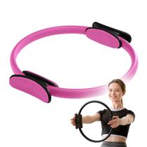 Anel Tonificador Arco Pilates Yoga Flexível Fitness Pista e Campo - Rosa