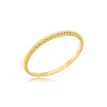 Anel Torcido Meia Volta Ouro Amarelo 18 Kl Anel Torcido Meia Volta Ouro Amarelo 18 Kl