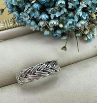 Anel Trançado prata 925