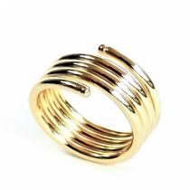 Anel Tubular Aro 4 Voltas Banho De Ouro 18k 1813 Anel Tubular Aro 4 Voltas Banho De Ouro 18k 1813