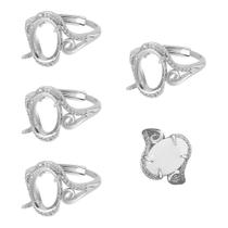 Anel UNICRAFTALE com pinos de platina em branco ajustável 17,1 mm Anel UNICRAFTALE com pinos de platina em branco ajustável 17,1 mm