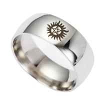 Anel Unissex De Aço Inoxidável Sun Force, Joia De Festa Inspirada No Filme Evil Supernatural,