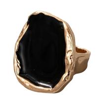 Anel Unissex Retrô Punk Geométrico Líquido Lava Em Forma De Gota, Anel Fashion Para Homens E