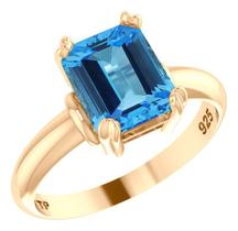 Anel Vintage Topázio Prata 925 Dourada Ouro 18k - Feminino - Tudo Prata