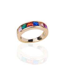 Anel vitral mix colors banhado a ouro 18k Anel vitral mix colors banhado a ouro 18k