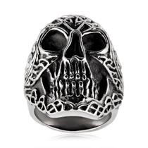 Anel West Coast Jewelry Celtic Skull Biker em aço inoxidável