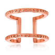 Anel West Coast Jewelry ELYA - Banhado a Ouro Rosa - Modelo Cuff