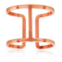 Anel West Coast Jewelry ELYA Cuff em aço banhado a ouro rosa