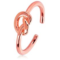 Anel West Coast Jewelry ELYA Knot Cuff banhado a ouro rosa