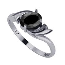 Anel Wings Black Onix Oval Pura Prata 925- Exclusivo Anel Wings Black Onix Oval Pura Prata 925- Exclusivo