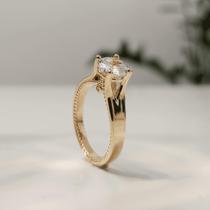 Anel Zirconia Cristal Semijoia em Ouro 18k