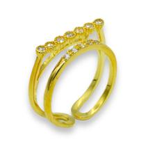 Anel Zircônia Dois Fios AN3580