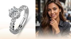 Anel Zircônia Estilo Moissanite Brilho Intenso Banhado Anel Zircônia Estilo Moissanite Brilho Intenso Banhado